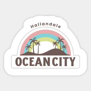 Ocean City Hallandale Beach Florida Sticker